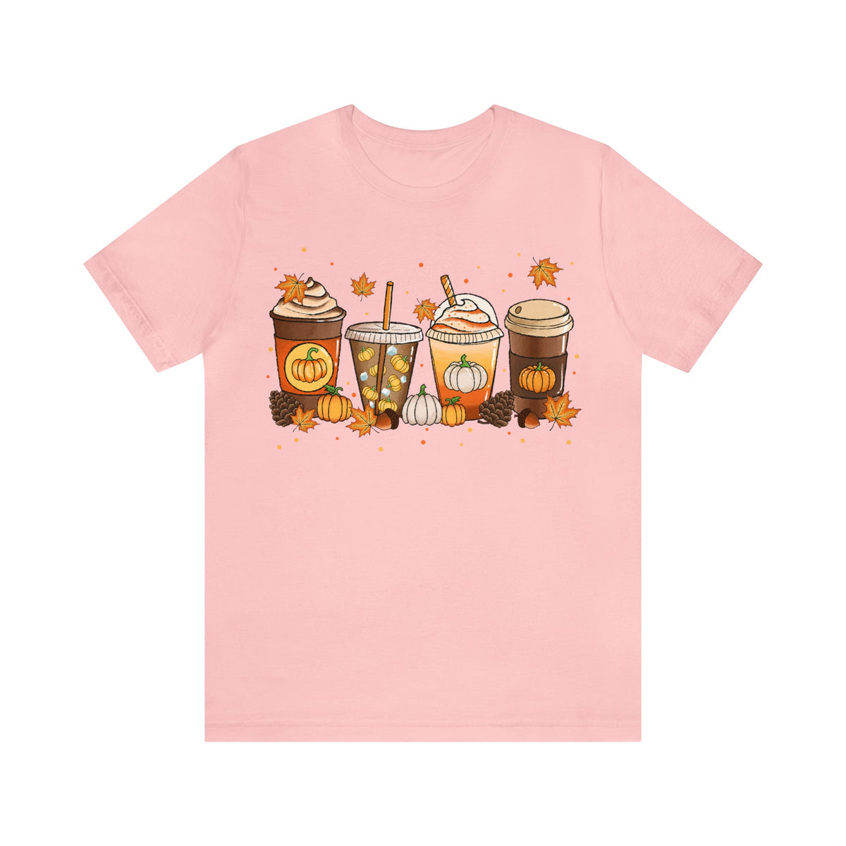 Unisex BELLA CANVA T-Shirt Pumpkin Spice Falls Drinks Pumpkin Latte Coffee