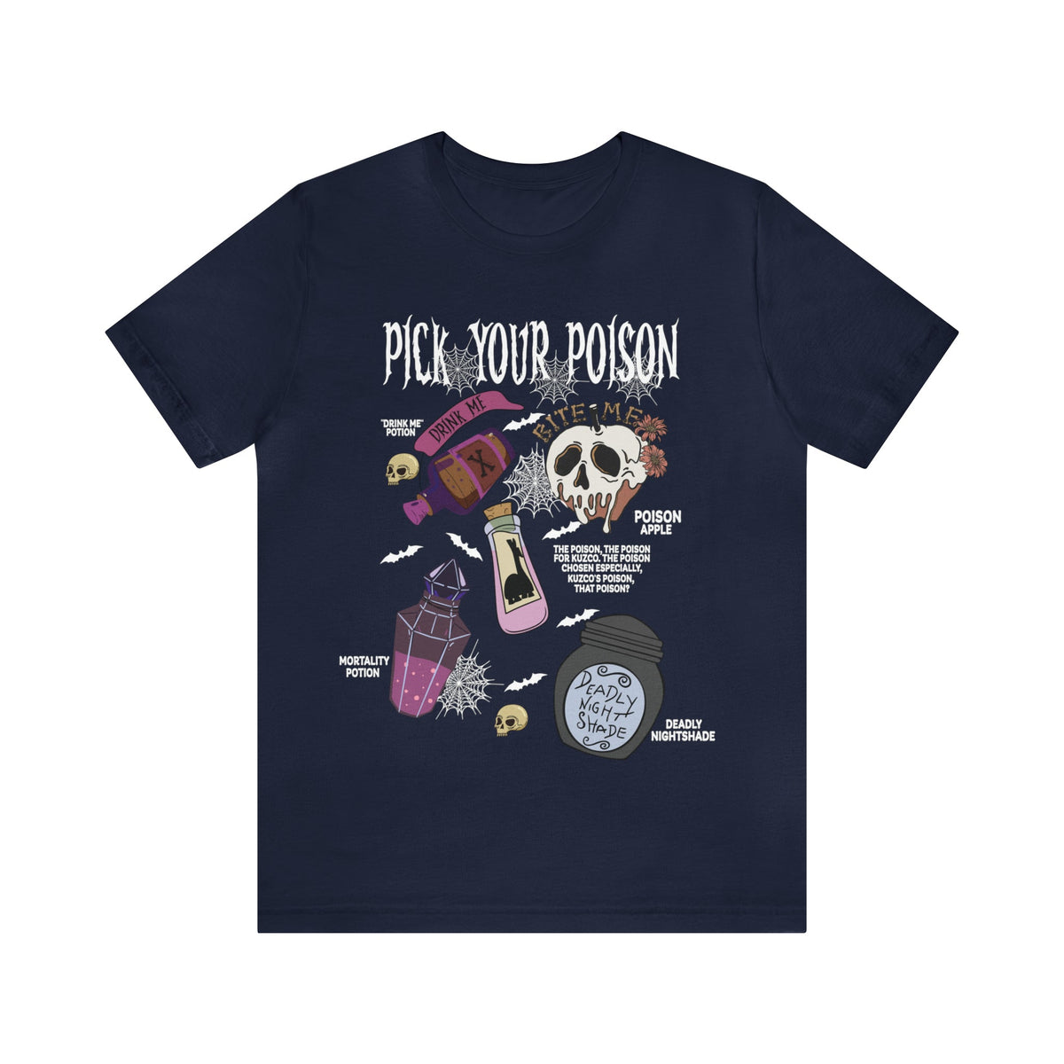 UNISEX Bella Canva T-Shirt Pick Your Poison Evil Retro Villains