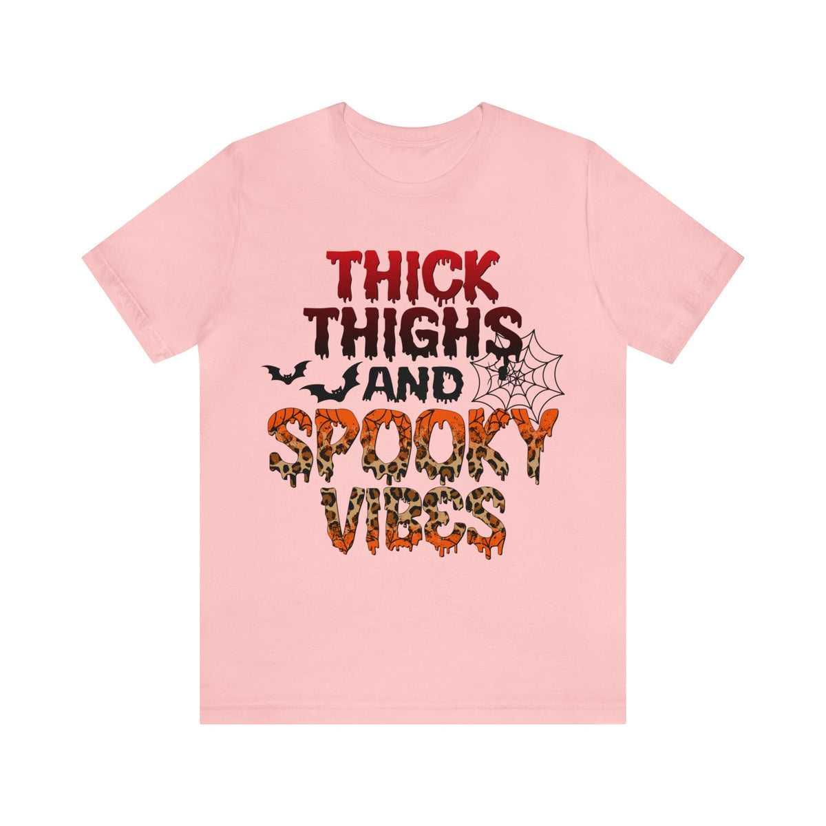 Unisex BELLA CANVA T-Shirt Thick Thighs and Spooky Vibes Funny Halloween