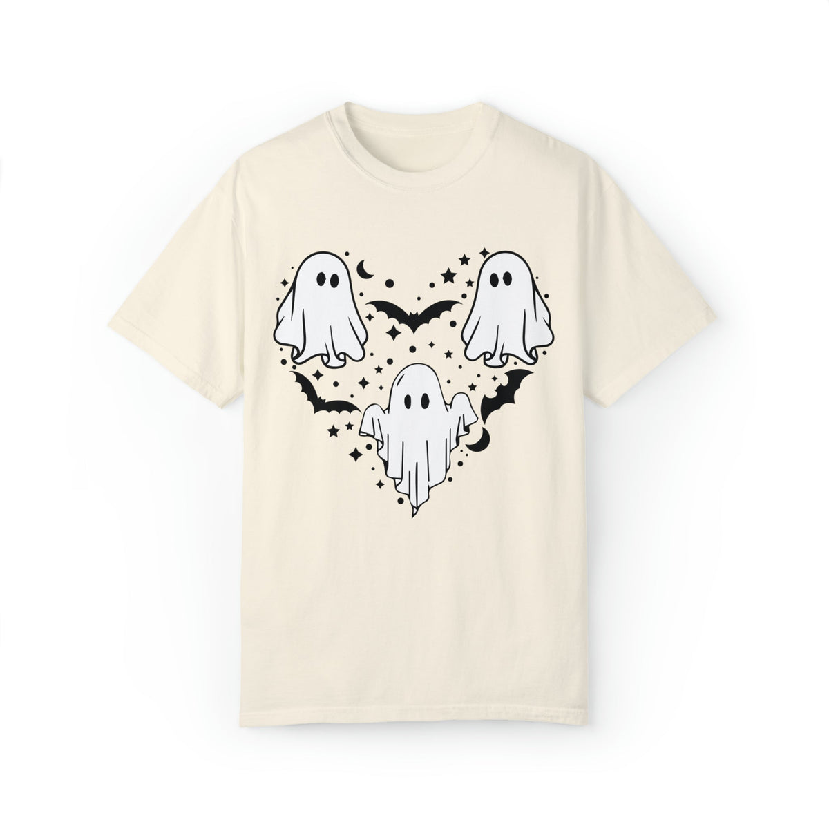 Unisex COMFORT COLORS T-Shirt Halloween mystical ghost Doodle Heart Cute Spooky Ghost