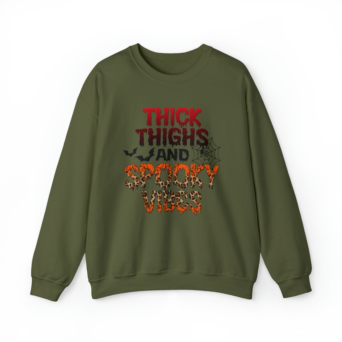 Unisex Sweatshirt Thick Thighs and Spooky Vibes Funny Halloween