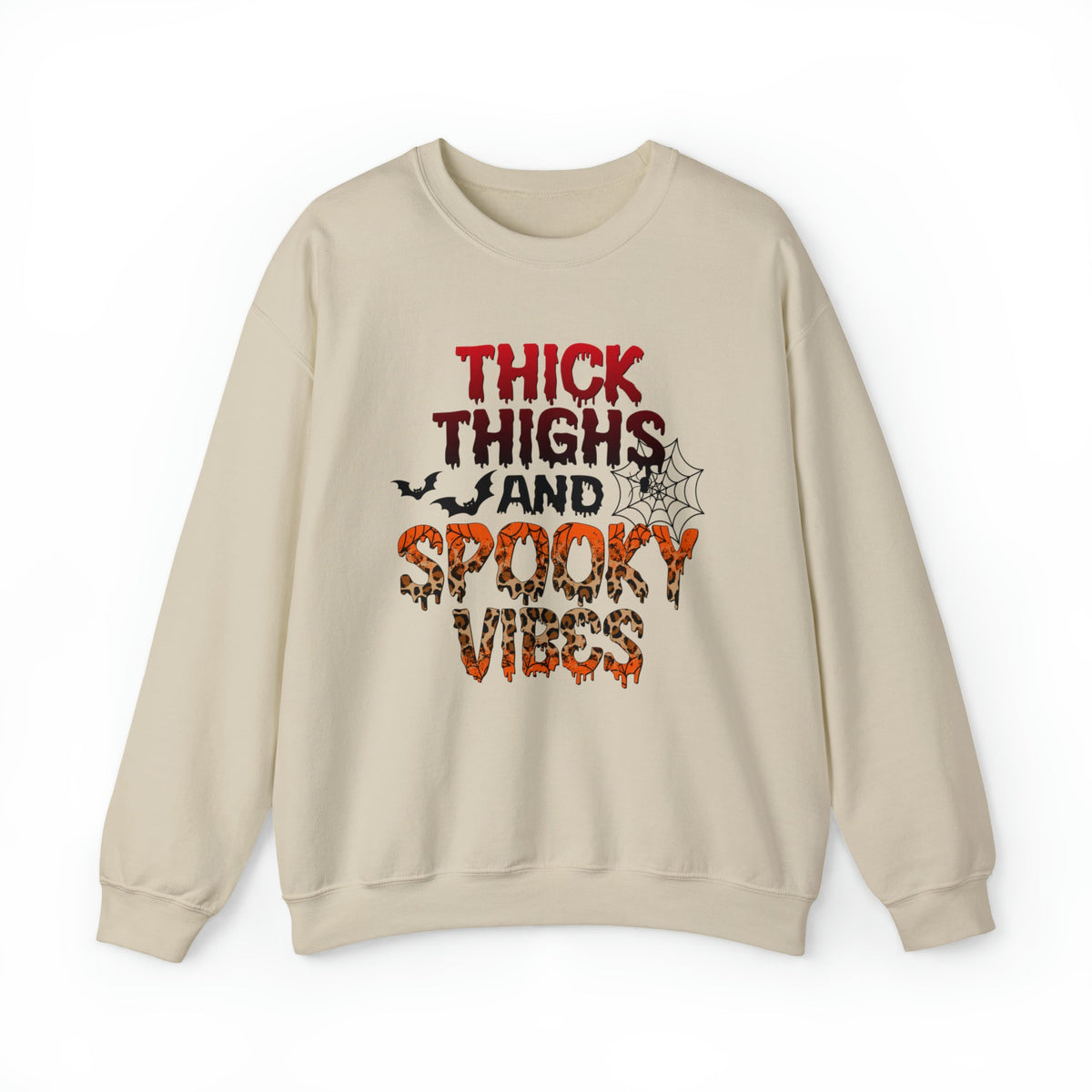 Unisex Sweatshirt Thick Thighs and Spooky Vibes Funny Halloween