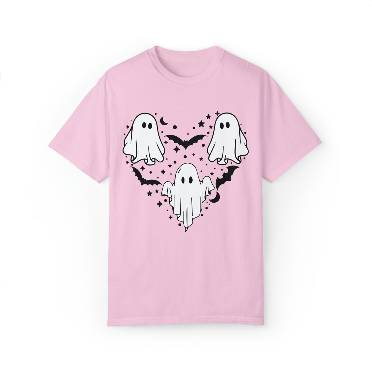 Unisex COMFORT COLORS T-Shirt Halloween mystical ghost Doodle Heart Cute Spooky Ghost