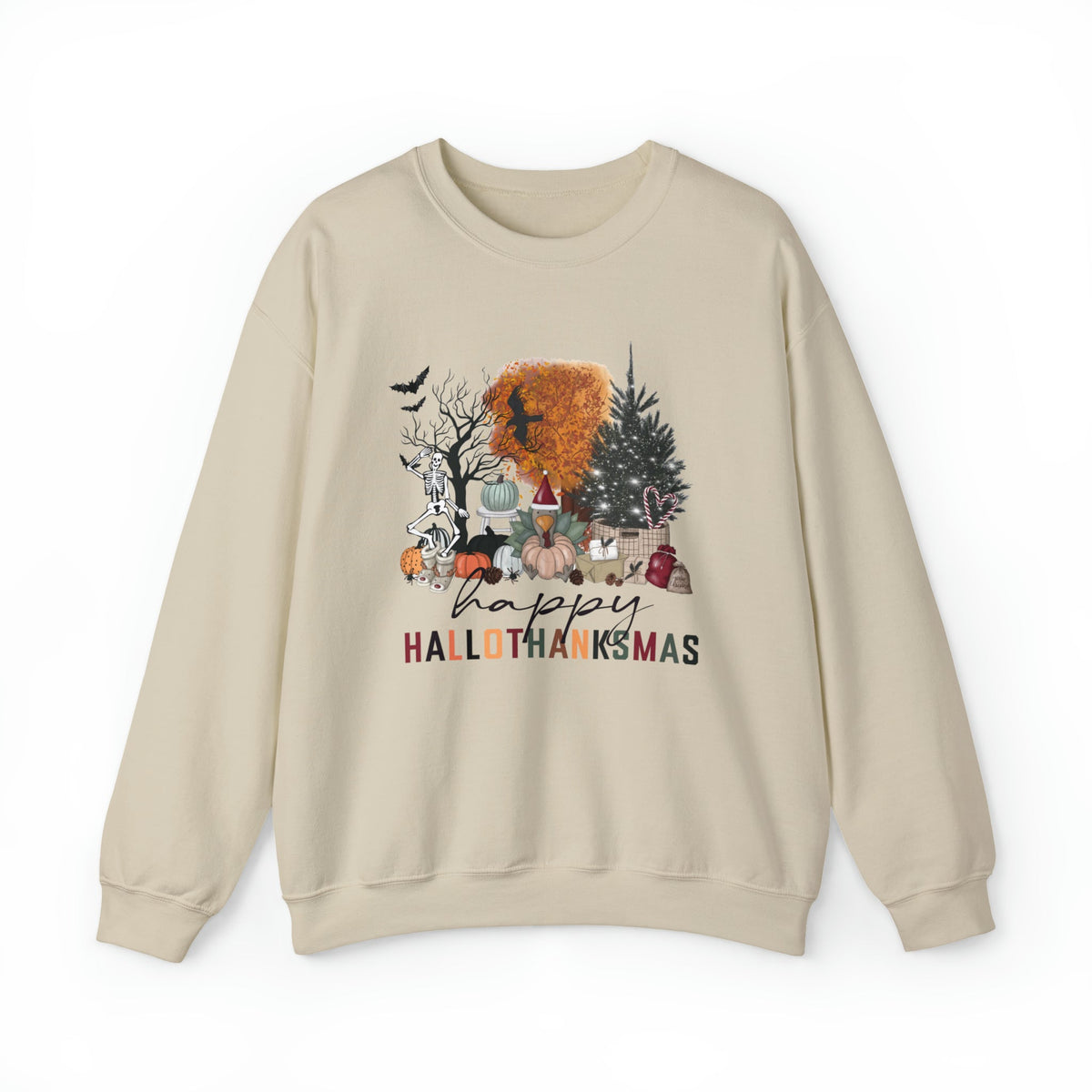 Unisex Sweatshirt Happy HalloThanksMas Funny Fall