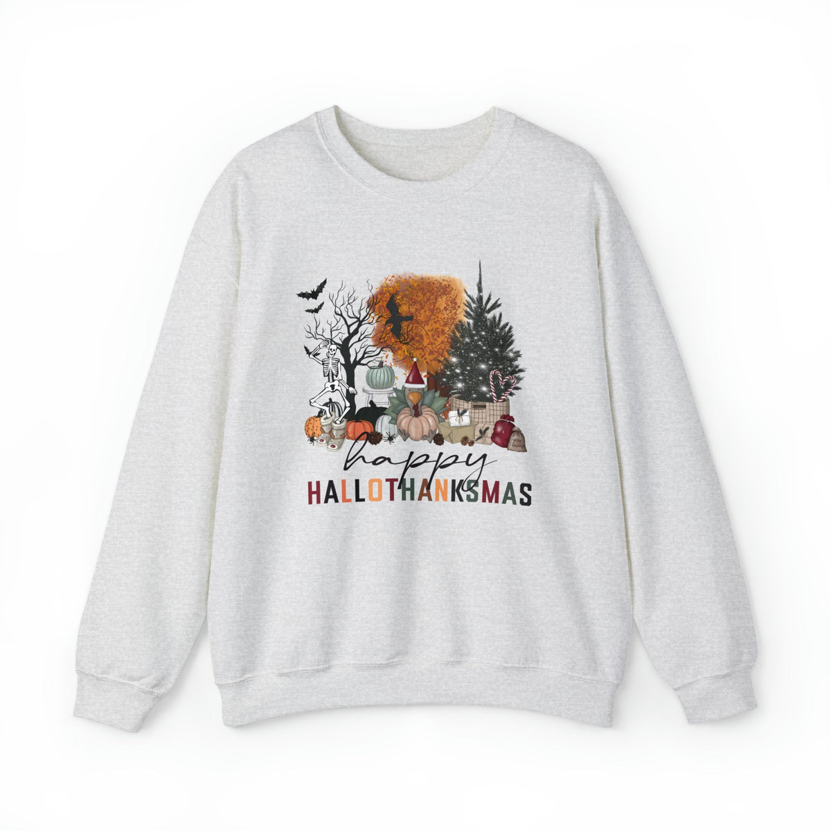 Unisex Sweatshirt Happy HalloThanksMas Funny Fall