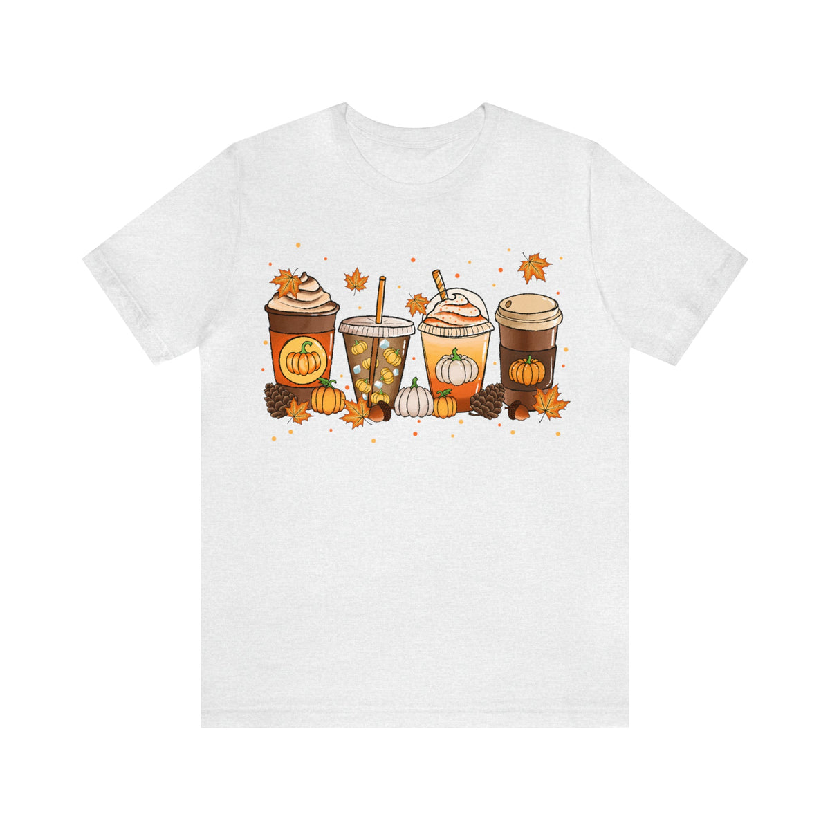 Unisex BELLA CANVA T-Shirt Pumpkin Spice Falls Drinks Pumpkin Latte Coffee