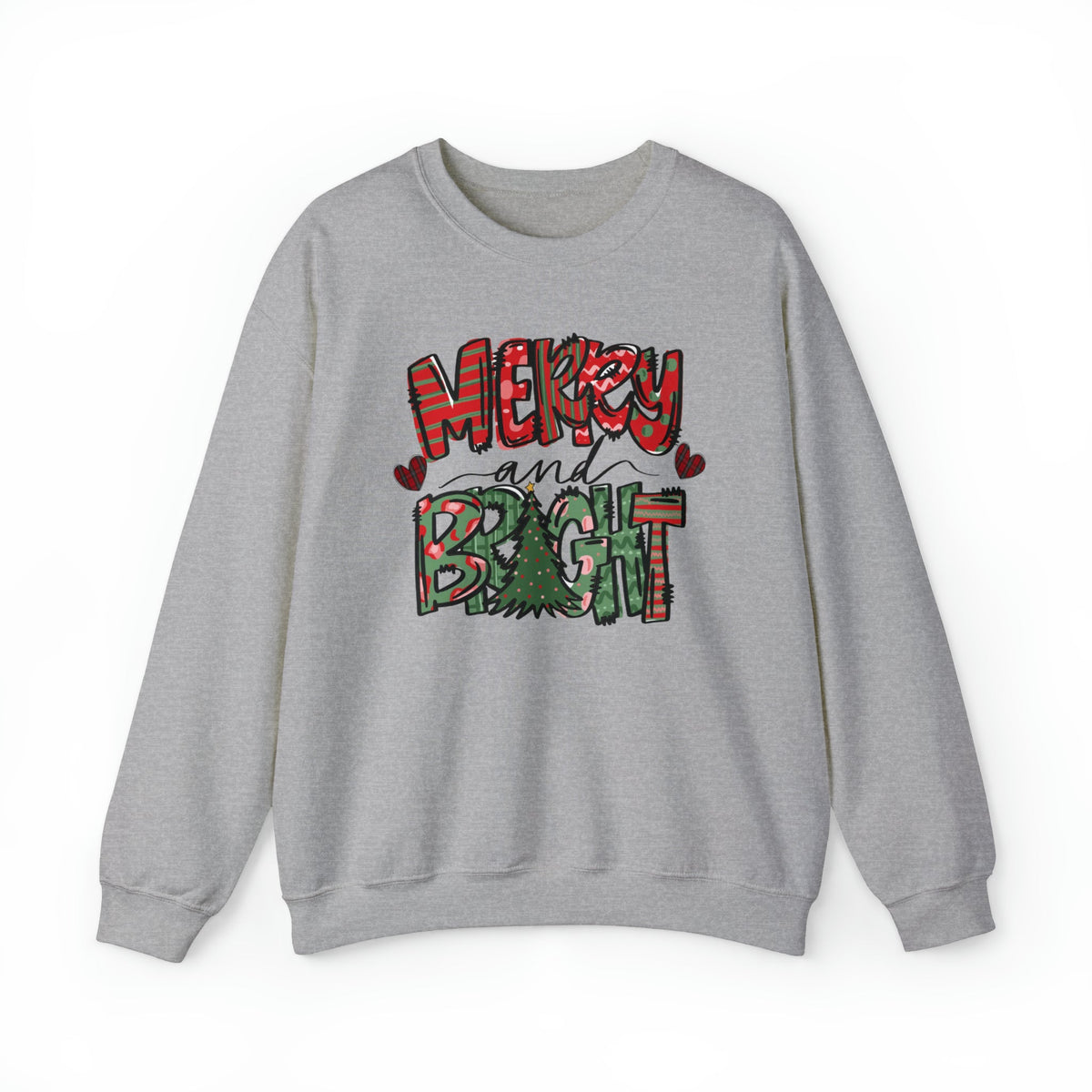 Unisex Sweatshirt Merry and Bright christmas sweater for xmas Merry Christmas crewneck shirt