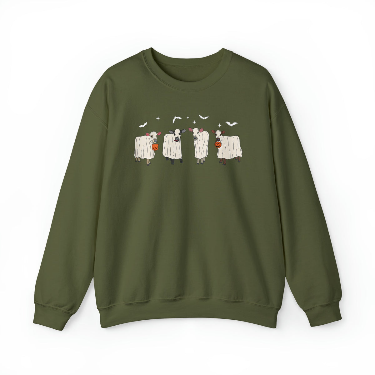 Unisex Sweatshirt Cute Cow Ghost, bull Ghost , This Is Some Bull Sheet, Funny cow lovers