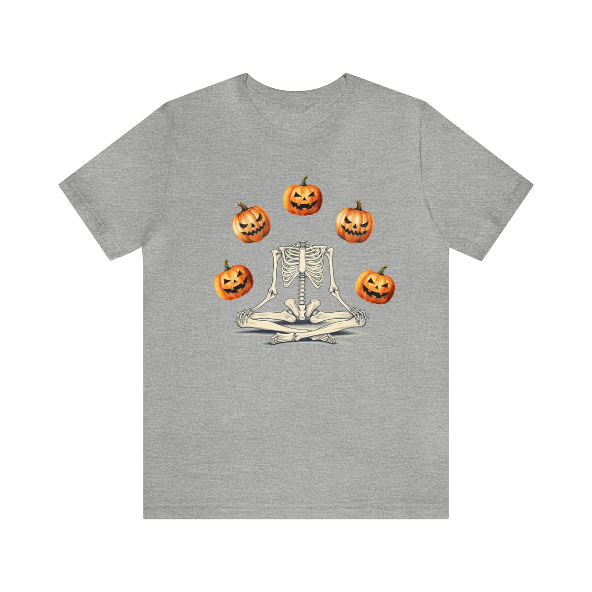 Unisex BELLA CANVA funny Skeleton pumpkin shirt, ghostly pumpkin autumnal crewneck