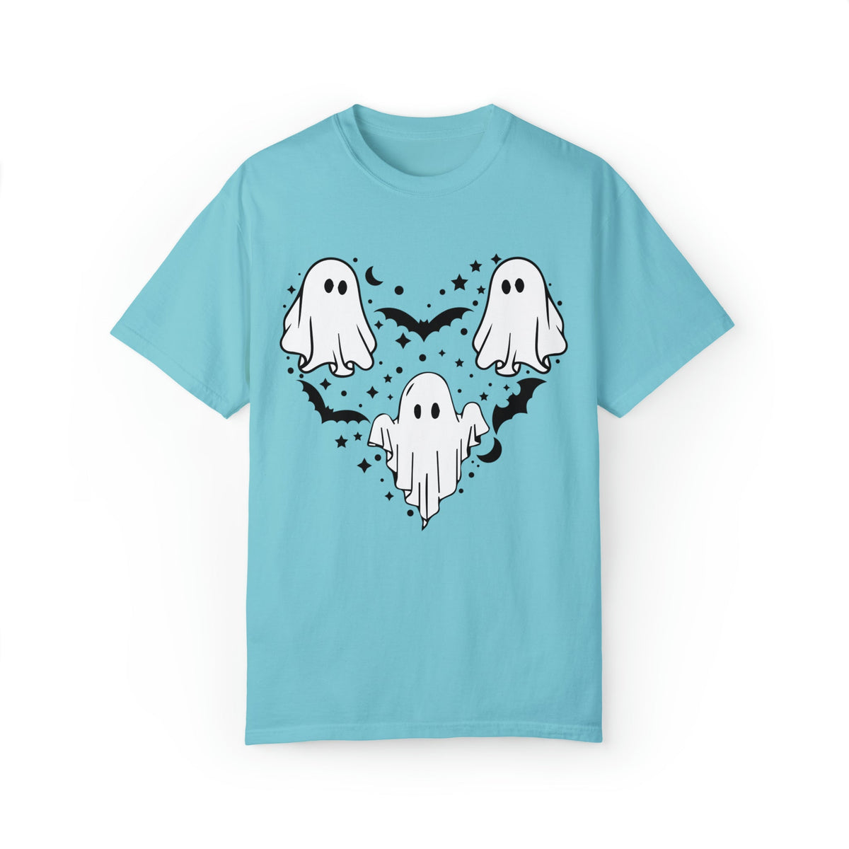 Unisex COMFORT COLORS T-Shirt Halloween mystical ghost Doodle Heart Cute Spooky Ghost