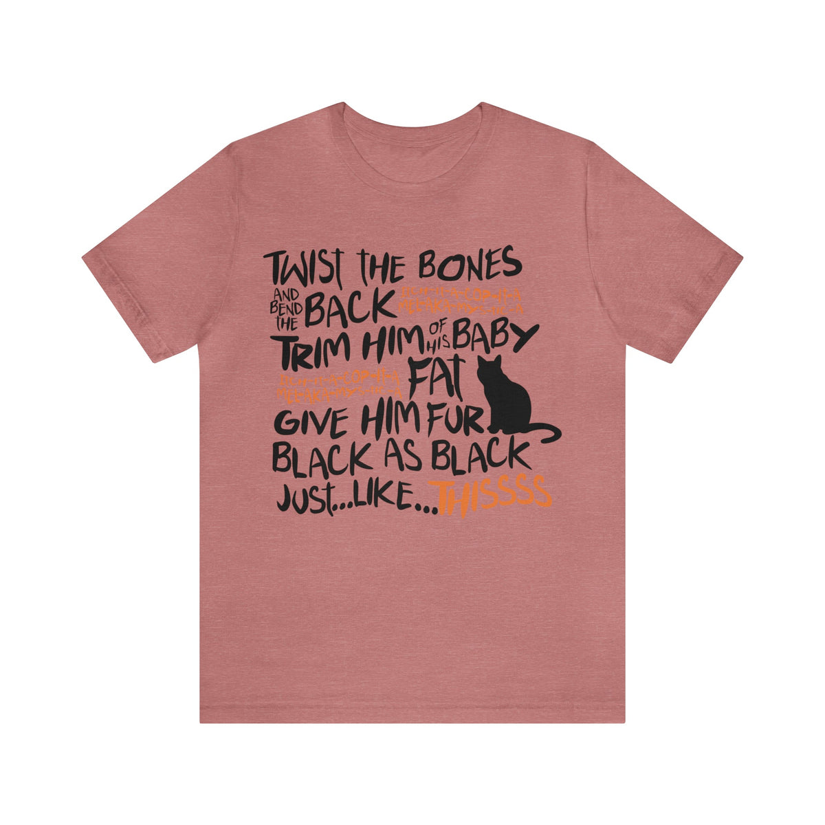 Unisex BELLA CANVA twist the bone witch spell shirt, black cat lover shirt, witching funny shirt