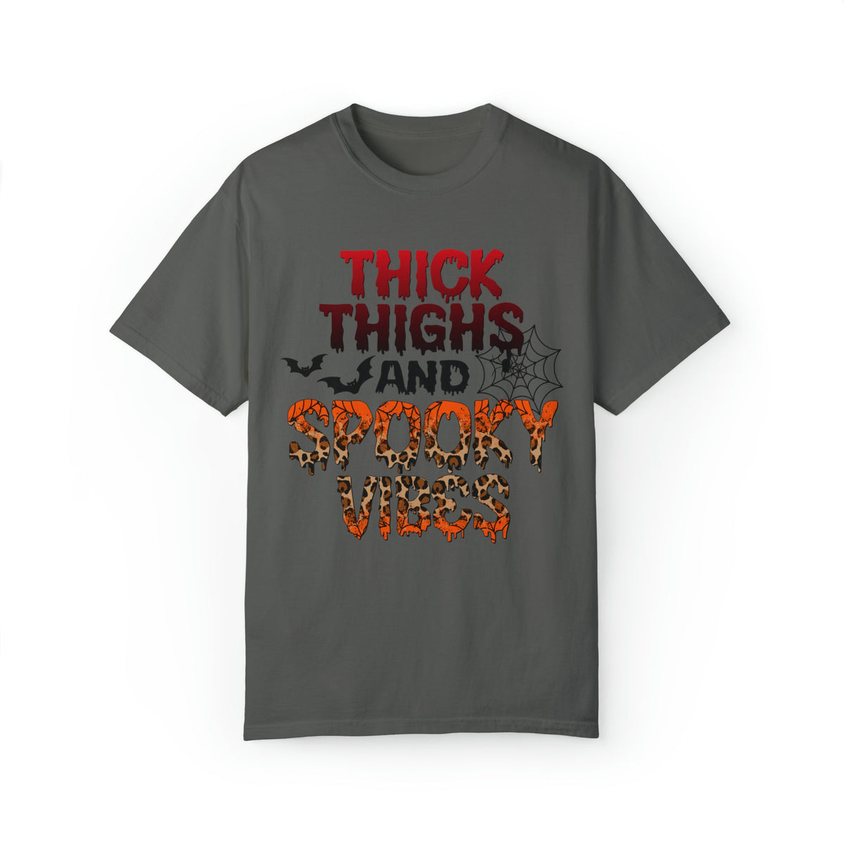 Unisex COMFORT COLORS T-Shirt Thick Thighs and Spooky Vibes Funny Halloween