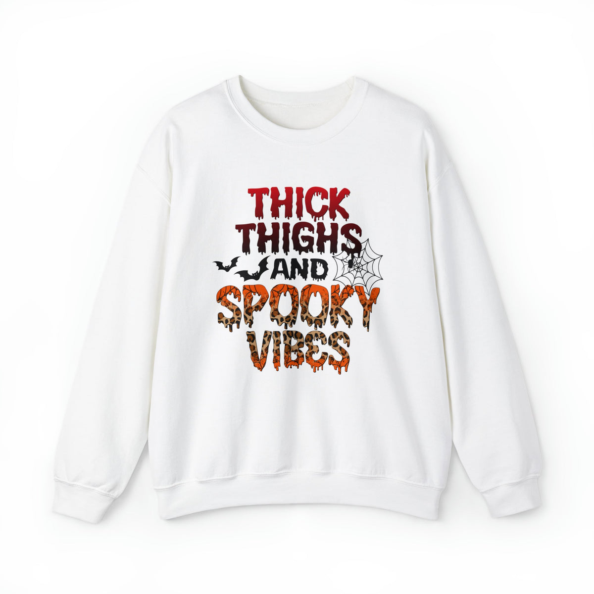 Unisex Sweatshirt Thick Thighs and Spooky Vibes Funny Halloween