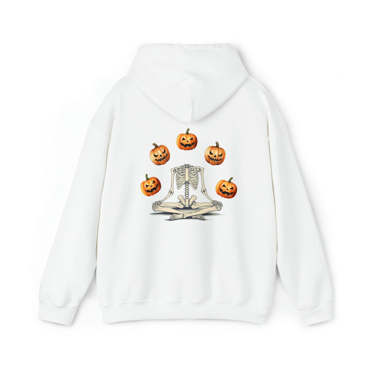 Unisex Skeleton pumpkin Hoodie, ghostly pumpkin autumnal crewneck