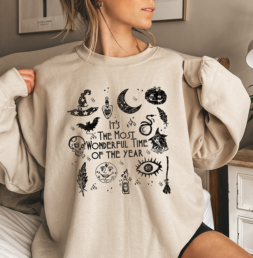 Unisex It's The Most Wonderful Time Of The Year Sweatshirt, it's the season spooky Crewneck