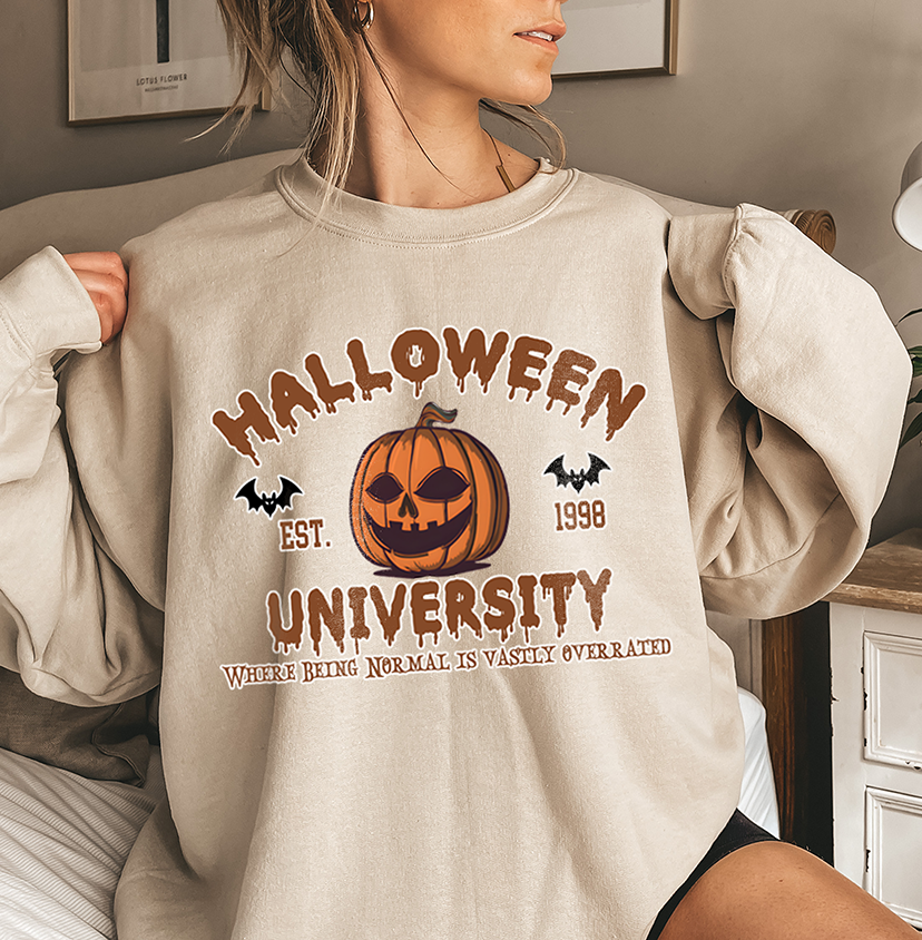 Unisex Halloween University sweashirt, Halloween small Town Est 1998 sweashirt