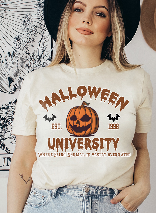 Unisex BELLA CANVA Halloween University shirt, Halloween small Town Est 1998 shirt