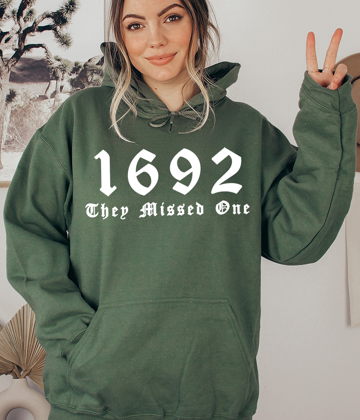 Unisex HOODIE 1692 They Missed One Salem Witch