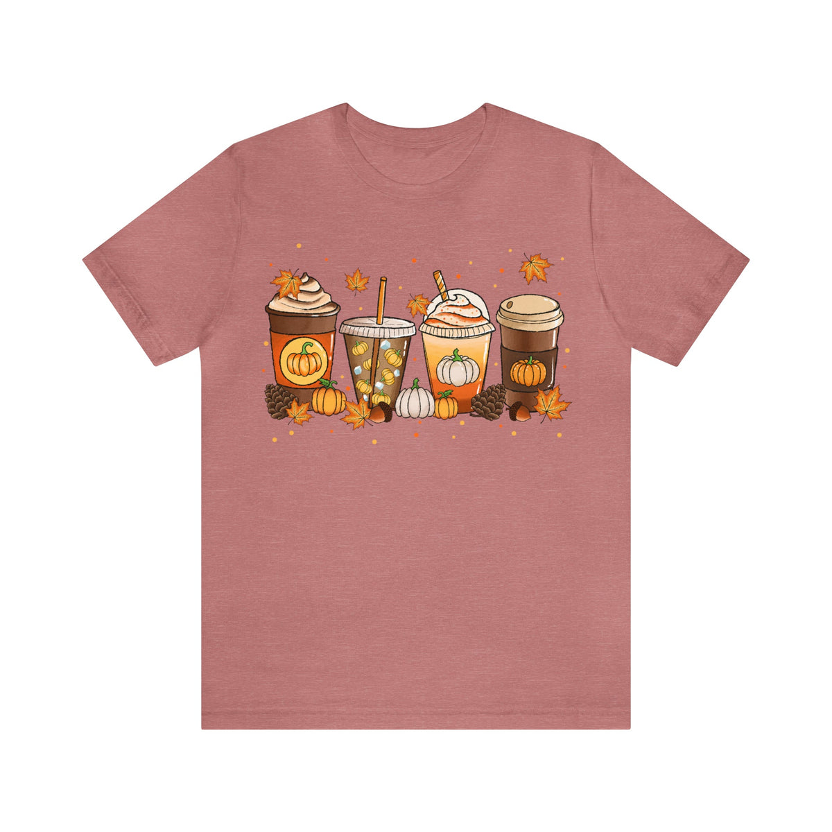 Unisex BELLA CANVA T-Shirt Pumpkin Spice Falls Drinks Pumpkin Latte Coffee